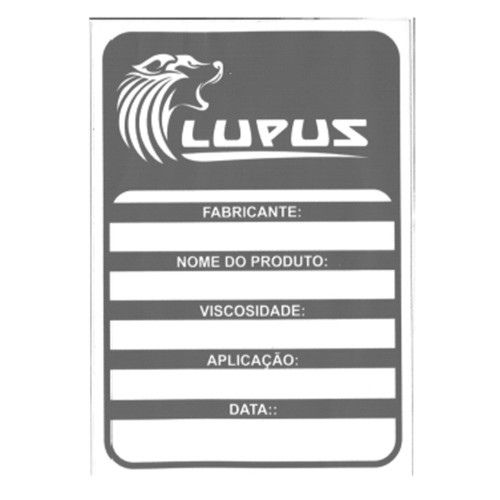 Adesivo para Identificação Grande Lupus 0105 Preto