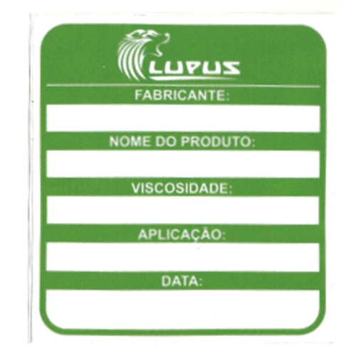 Adesivo para Identificação Médio Lupus 0111 Verde