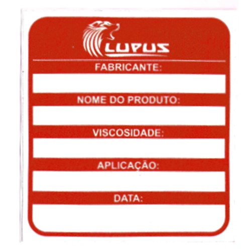 Adesivo para Identificação Médio Lupus 0112 Vermelho