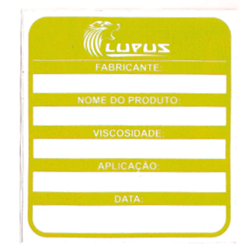Adesivo para Identificação Médio Lupus 0114 Amarelo