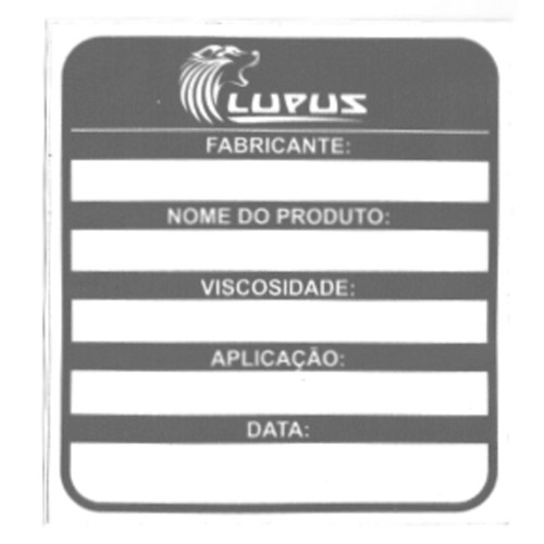 Adesivo para Identificação Médio Lupus 0115 Preto