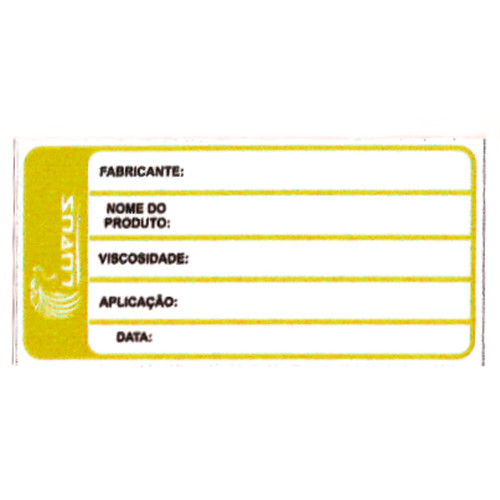 Adesivo para Identificação Pequeno Lupus 0124 Amarelo