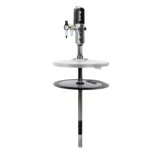 Propulsora Pneumática com Tampa, Compactador e Lubrefil para Graxa Lubmix MIX-12GP3C Adaptável a tambores de 200kg 1,60 kg/min