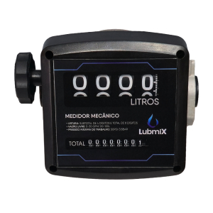 Medidor Mecânico para Diesel Lubmix de 4 Dígitos, Entrada de 1" e Vazão de 120 L/min MIX-MD64D