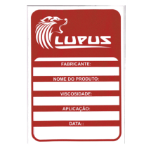 Adesivo para Identificação Grande Lupus 0102 Vermelho