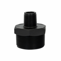 Niple Duplo Lupus MLP-0800 em Polietileno 2" x 3/4" Polegadas