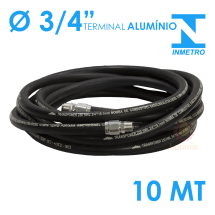 Mangueira para Abastecimento Lubmix 3-4 Polegada Homologada pelo Inmetro 10 Metros Terminal em Alumínio 1F 1G