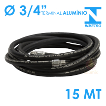 Mangueira para Abastecimento Lubmix 3-4 Polegada Homologada pelo Inmetro 15 Metros Terminal em Alumínio 1F 1G