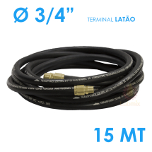 Mangueira para Abastecimento Lubmix 3-4 Polegada 15 Metros Terminal em Latão 1F 1G