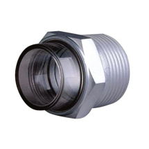 Visor de Nível 3D em Aço Trico MIX-34199 com Lente Termoplástico  Ø 1/2” NPT