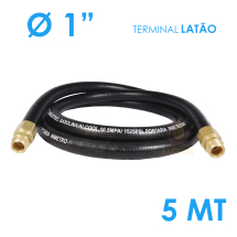 Mangueira para Abastecimento Lubmix 1 Polegada 5 Metros Terminal em Latão 1F 1F