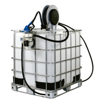 Unidade de Abastecimento IBC Pro 220V Piusi 9168 30LPM Capacidade 1000 Litros com Medidor Digital e Carretel