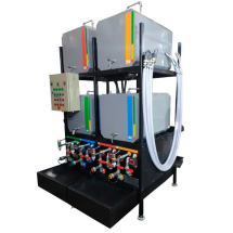 Sistema profissional Lupus 5544 ISO 460 para armazenamento, transferência e filtragem de fluidos lubrificantes, composto por quatro reservatórios metálicos modulares montados em estrutura industrial reforçada, indicadores visuais de nível, painel elétrico