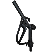 O bico de combustível Lubmix MIX-15005 tem um cano longo e cilíndrico de metal com um bocal de descarga ligeiramente alargado na extremidade. O corpo do bico é feito de plástico durável (polipropileno) preto e tem um punho texturizado para uma melhor ader