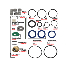 Kit Reparo do Motor de Ar MIX-1851B - para Propulsora Lubmix MIX-1151B 