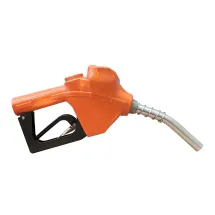 Bico Automático para Abastecimento de Combustíveis Lubmix MIX-BI12B-LJ Laranja Entrada 3/4", Ponteira 1/2", Vazão 75 L/min, Acionamento por Pressão para Diesel, Gasolina e Etanol