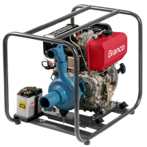 Motobomba Partida Manual para Água Branco BD-709 Centrífuga 30 m3/h Motor 10CV Sucção 3Pol Recalque 2Pol