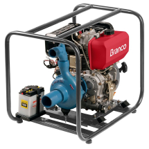 Motobomba Partida Elétrica Branco BD-711 E Centrífuga 30 m3/h Motor 13CV Sucção 3Pol Recalque 2Pol