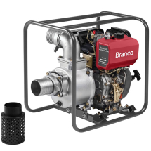 Motobomba Partida Elétrica Branco BD-700-CFE Autoescorvante 96 m3/h Motor 10CV Sucção 4Pol Recalque 4Pol