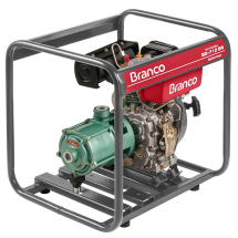 Motobomba Partida Manual para Água Branco BD-712 Multiestágio 9,5 m3/h Motor 5CV Sucção 1 Pol Recalque 1 Pol