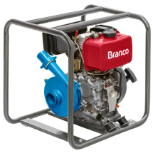 Motobomba Partida Manual para Água Branco BD-716 Centrífuga 21 m3/h Motor 7CV Sucção 2 1-2Pol Recalque 2Pol