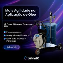 Unidade Móvel Pneumática com Medidor Digital e Carretel para Óleo Lubrificante Lubmix MIX-91226 com 15 Metros de Mangueira Ø 1/2" 28 L/min